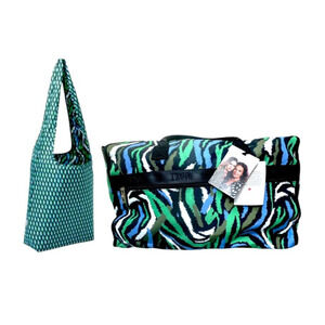 DVF Diane von Furstenberg x Target Disco Zebra Weekend Bag & Shopping Bag NWT